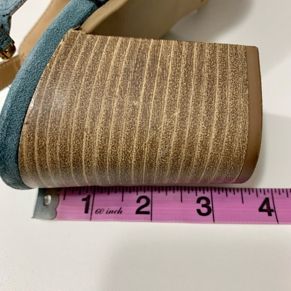 ANTHROPOLOGIE Lien Do Size 8 blue suede sandals - Picture 3 of 4